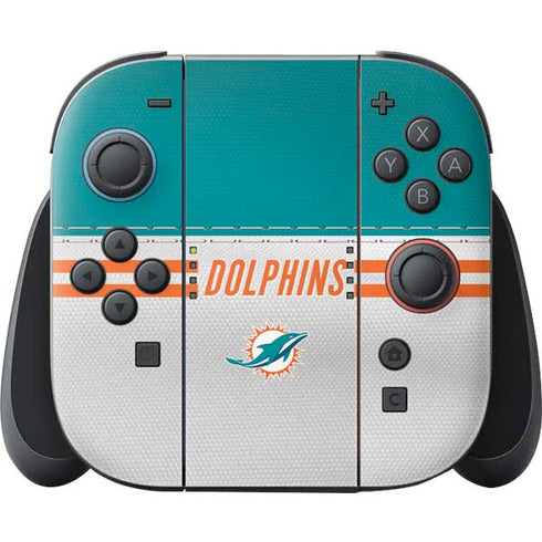 NFL Miami Dolphins White Striped Nintendo Skins
