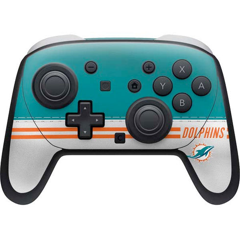 NFL Miami Dolphins White Striped Nintendo Skins