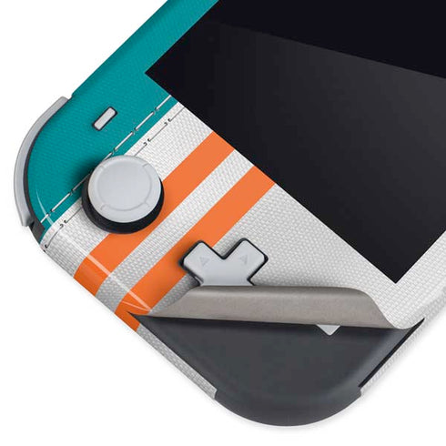 NFL Miami Dolphins White Striped Nintendo Switch Lite Skin
