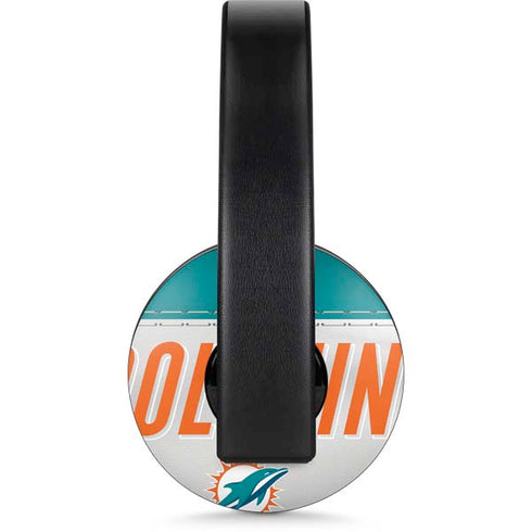 NFL Miami Dolphins White Striped PlayStation 4 Gold Wireless Headset Skin