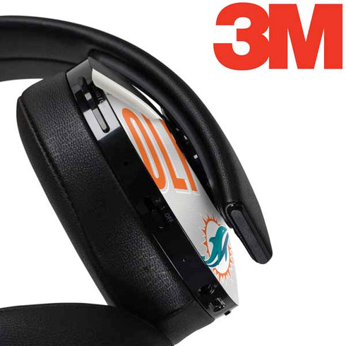 NFL Miami Dolphins White Striped PlayStation 4 Gold Wireless Headset Skin