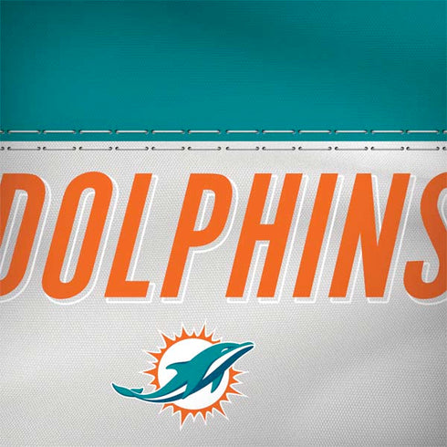 NFL Miami Dolphins White Striped PlayStation 4 Gold Wireless Headset Skin