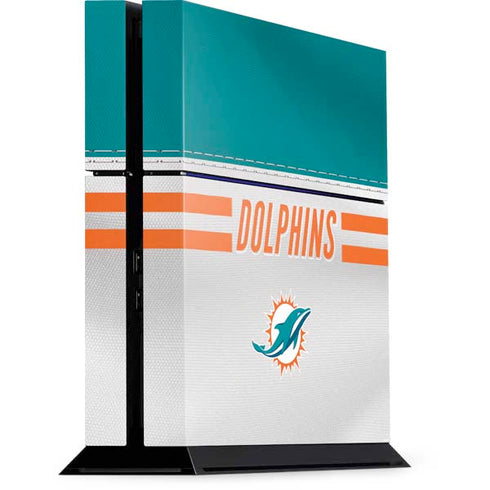 NFL Miami Dolphins White Striped PlayStation PS4 Skins