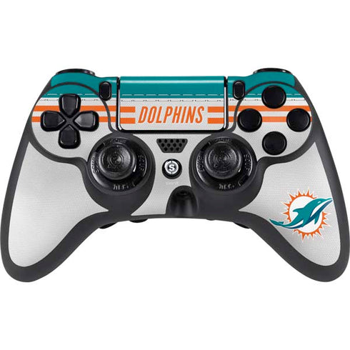 NFL Miami Dolphins White Striped PlayStation PS4 Skins