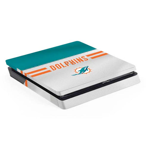 NFL Miami Dolphins White Striped PlayStation PS4 Skins