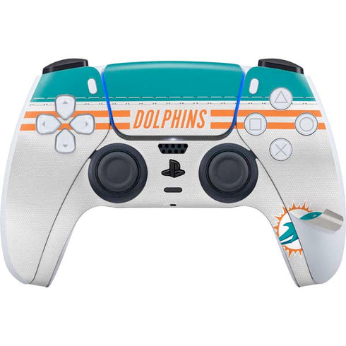 NFL Miami Dolphins White Striped PS5 Pro Bundle Skin