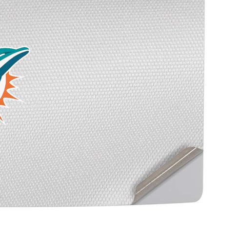 NFL Miami Dolphins White Striped PS5 Pro Disk Console Skin