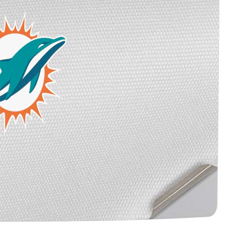 NFL Miami Dolphins White Striped PS5 Slim Digital Edition Console Skin