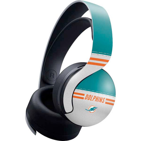 NFL Miami Dolphins White Striped PlayStation PS5 Skins