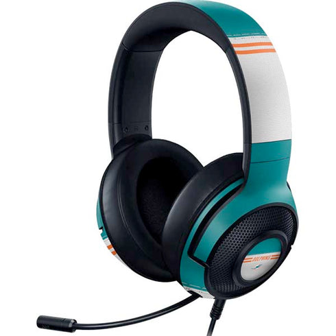 NFL Miami Dolphins White Striped Razer Kraken X Skin