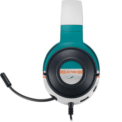 NFL Miami Dolphins White Striped Razer Kraken X Skin
