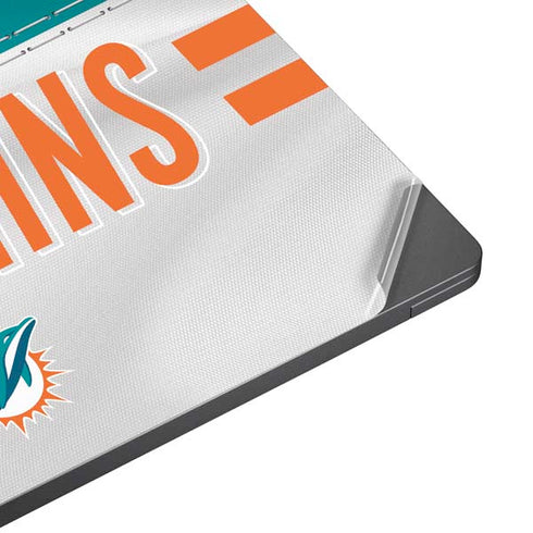 NFL Miami Dolphins White Striped Surface Laptop 7 13.8in Skin