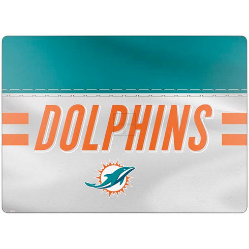 NFL Miami Dolphins White Striped Surface Laptop 7 15in Skin