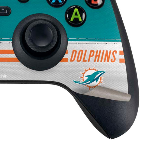 NFL Miami Dolphins White Striped Xbox Series X Bundle Skin