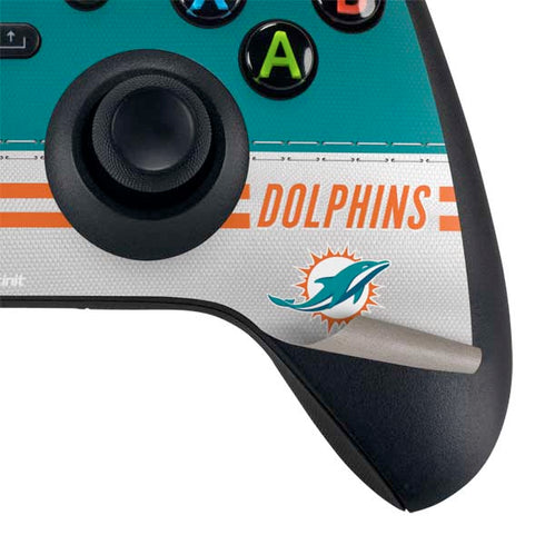 NFL Miami Dolphins White Striped Xbox Series X Controller Skin