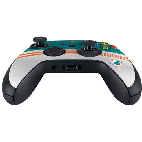 NFL Miami Dolphins White Striped Xbox Series X Controller Skin
