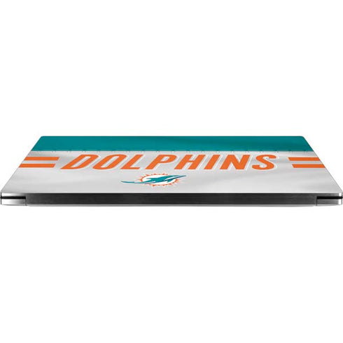 NFL Miami Dolphins White Striped Dell XPS Skin