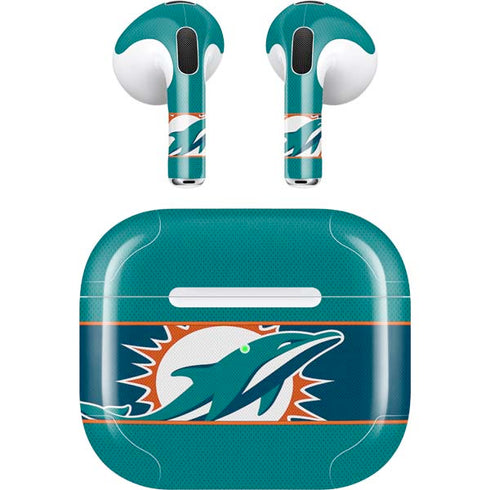 NFL Miami Dolphins Zone Block Apple AirPods (3rd Gen 2021) Skin