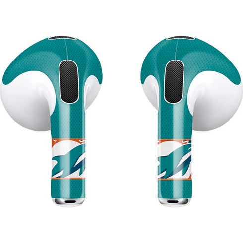 NFL Miami Dolphins Zone Block Apple AirPods (3rd Gen 2021) Skin