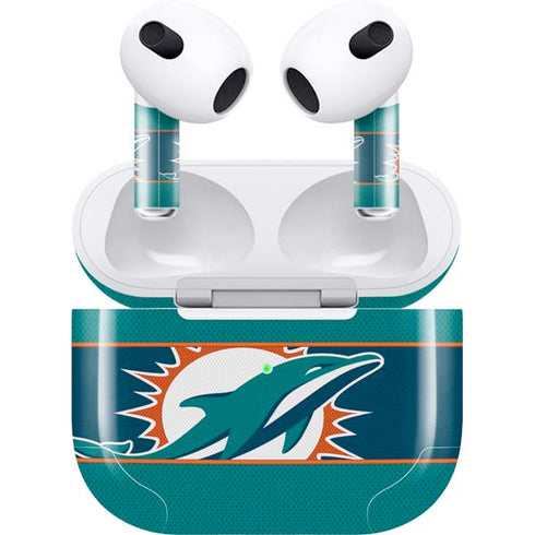 NFL Miami Dolphins Zone Block Apple AirPods (3rd Gen 2021) Skin