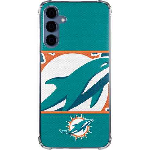 NFL Miami Dolphins Zone Block Galaxy A55 5G Clear Case