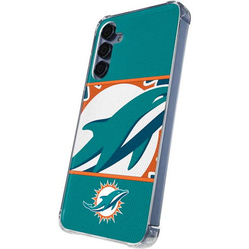 NFL Miami Dolphins Zone Block Galaxy A55 5G Clear Case