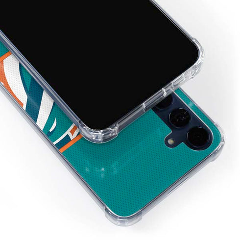 NFL Miami Dolphins Zone Block Galaxy A55 5G Clear Case