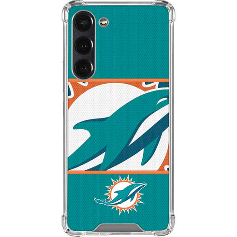 NFL Miami Dolphins Zone Block Galaxy S24 FE Clear Case