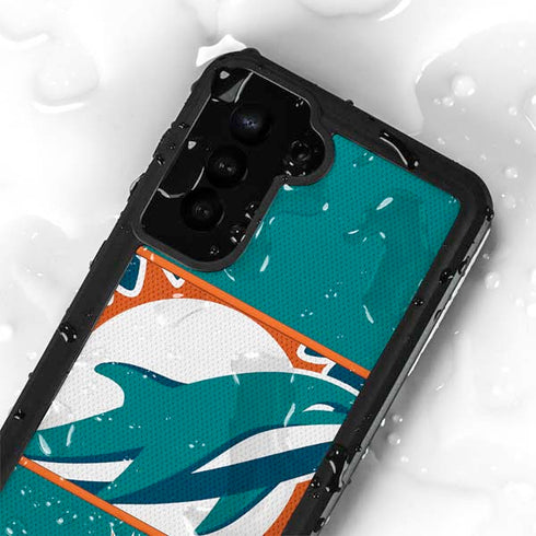 NFL Miami Dolphins Zone Block Galaxy S24 Plus Waterproof Case