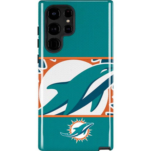 NFL Miami Dolphins Zone Block Galaxy S25 Ultra Impact Case