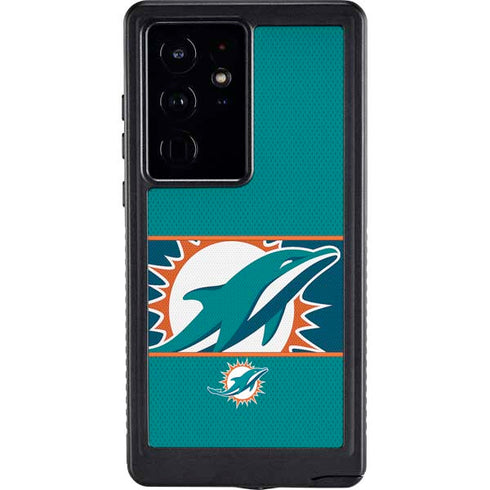 NFL Miami Dolphins Zone Block Galaxy S24 Ultra Waterproof Case