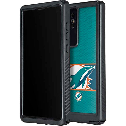 NFL Miami Dolphins Zone Block Galaxy S24 Ultra Waterproof Case