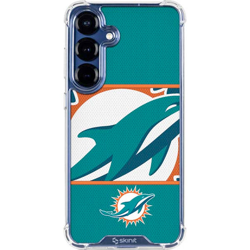 NFL Miami Dolphins Zone Block Galaxy S25 Plus Clear Case