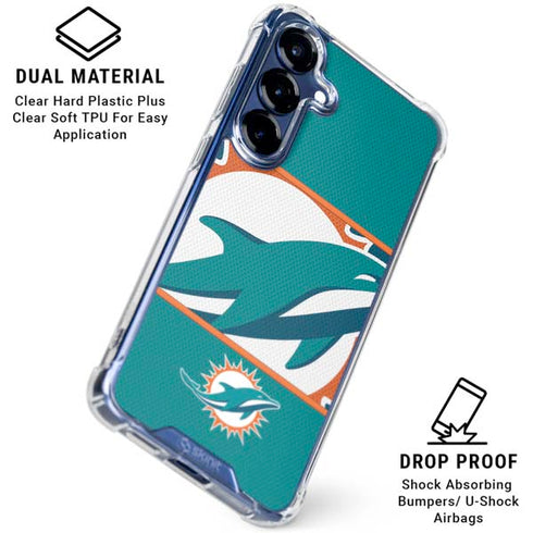 NFL Miami Dolphins Zone Block Galaxy S25 Plus Clear Case