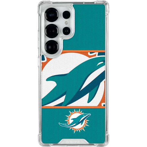 NFL Miami Dolphins Zone Block Galaxy S25 Ultra Clear Case