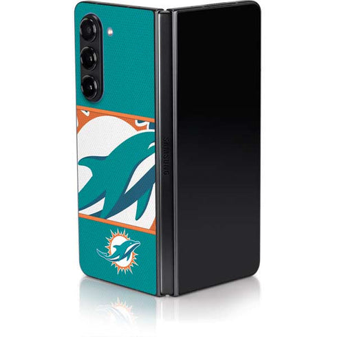 NFL Miami Dolphins Zone Block Galaxy Z Fold5 5G Skin