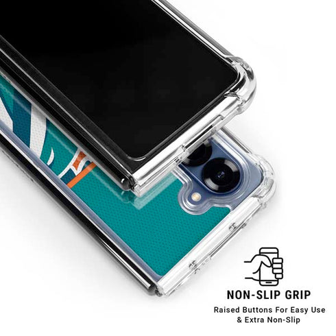 NFL Miami Dolphins Zone Block Galaxy Z Fold6 Clear Case