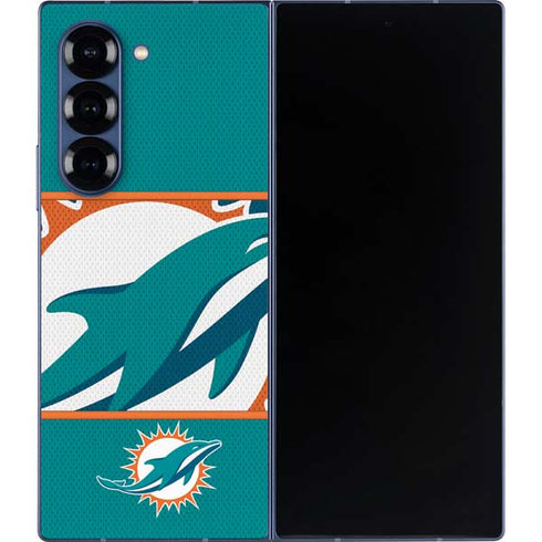 NFL Miami Dolphins Zone Block Galaxy Z Fold6 Skin