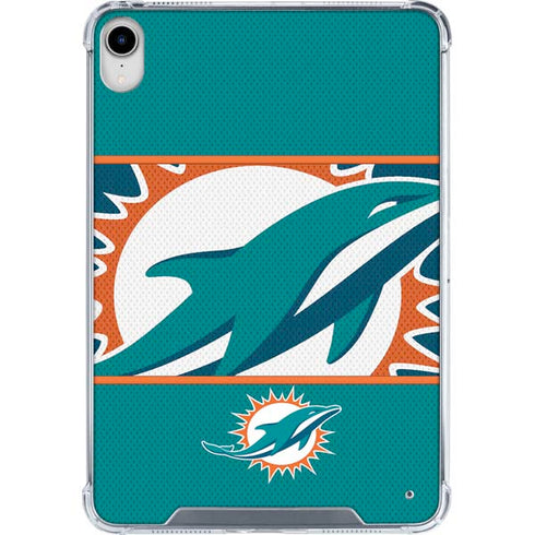 NFL Miami Dolphins Zone Block iPad 11th Gen (2025) Clear Case