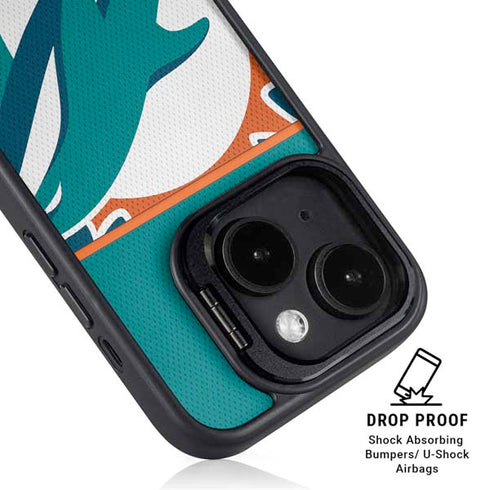NFL Miami Dolphins Zone Block iPhone 14 Kickstand Case
