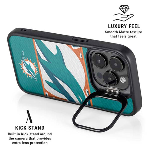NFL Miami Dolphins Zone Block iPhone 14 Pro Kickstand Case