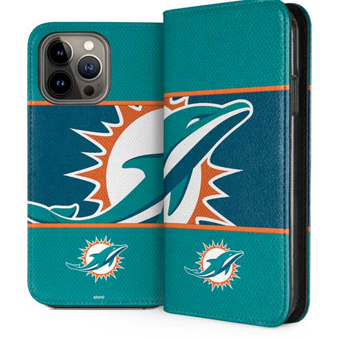 NFL Miami Dolphins Zone Block iPhone 14 Pro Max Folio Case