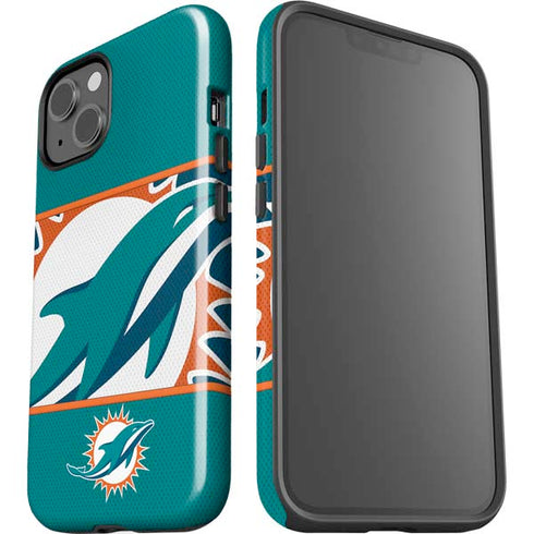 NFL Miami Dolphins Zone Block iPhone 15 Impact Case