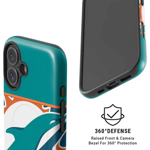 NFL Miami Dolphins Zone Block iPhone 16 Magsafe Impact Case