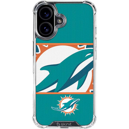 NFL Miami Dolphins Zone Block iPhone 16 Plus Clear Case