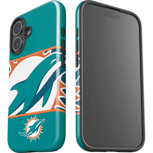 NFL Miami Dolphins Zone Block iPhone 16 Plus Impact Case