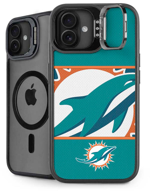 NFL Miami Dolphins Zone Block iPhone 16 Plus Kickstand Case
