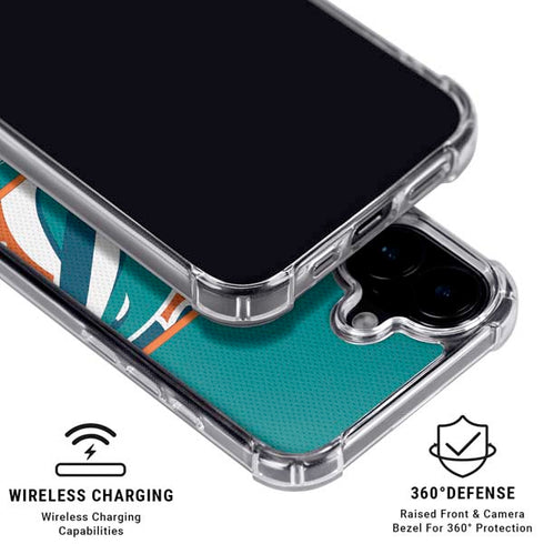 NFL Miami Dolphins Zone Block iPhone 16 Plus MagSafe Case