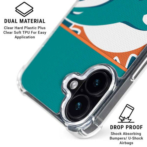 NFL Miami Dolphins Zone Block iPhone 16 Plus MagSafe Case