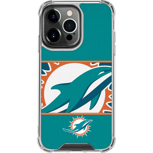 NFL Miami Dolphins Zone Block iPhone 16 Pro Clear Case